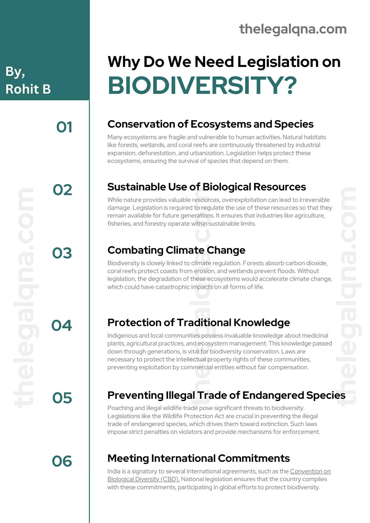 Why Do We Need Legislation on Biodiversity?