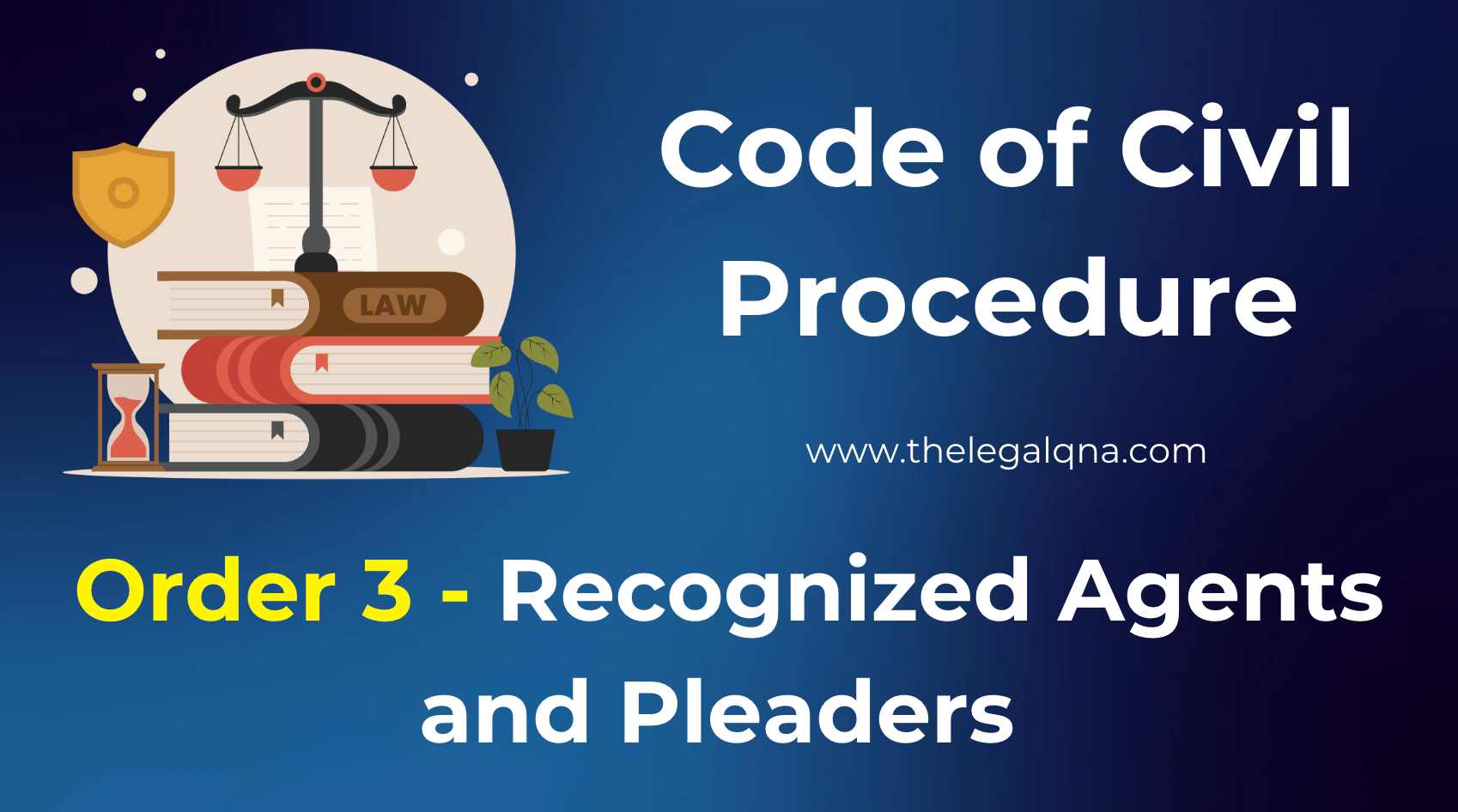 Order 3 - Recognized Agents and Pleaders