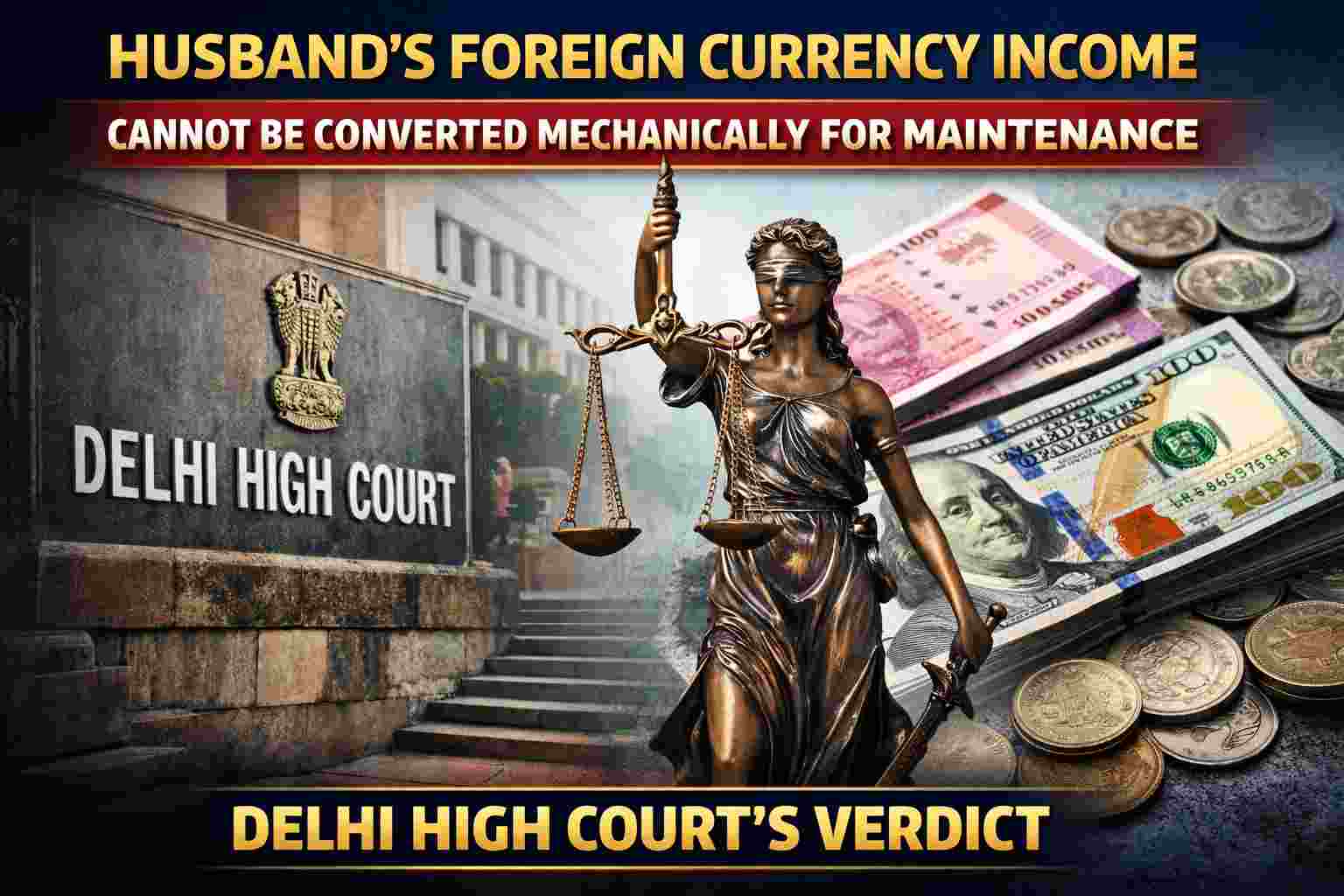 Husband’s Foreign Currency Income Cannot Be Converted Mechanically For Maintenance: Delhi High Court