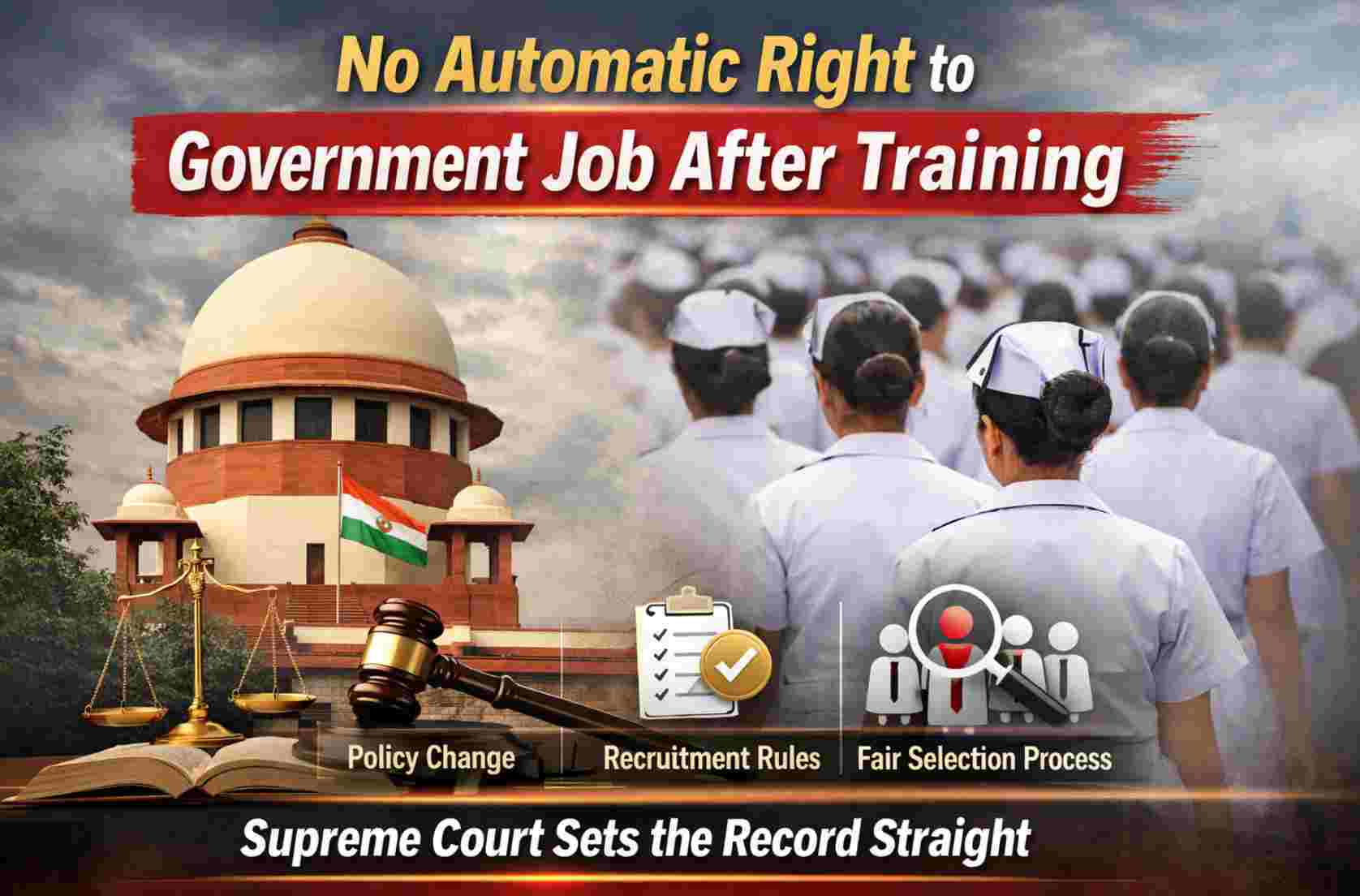 No Automatic Right to Government Job After Training: Supreme Court Draws a Clear Line