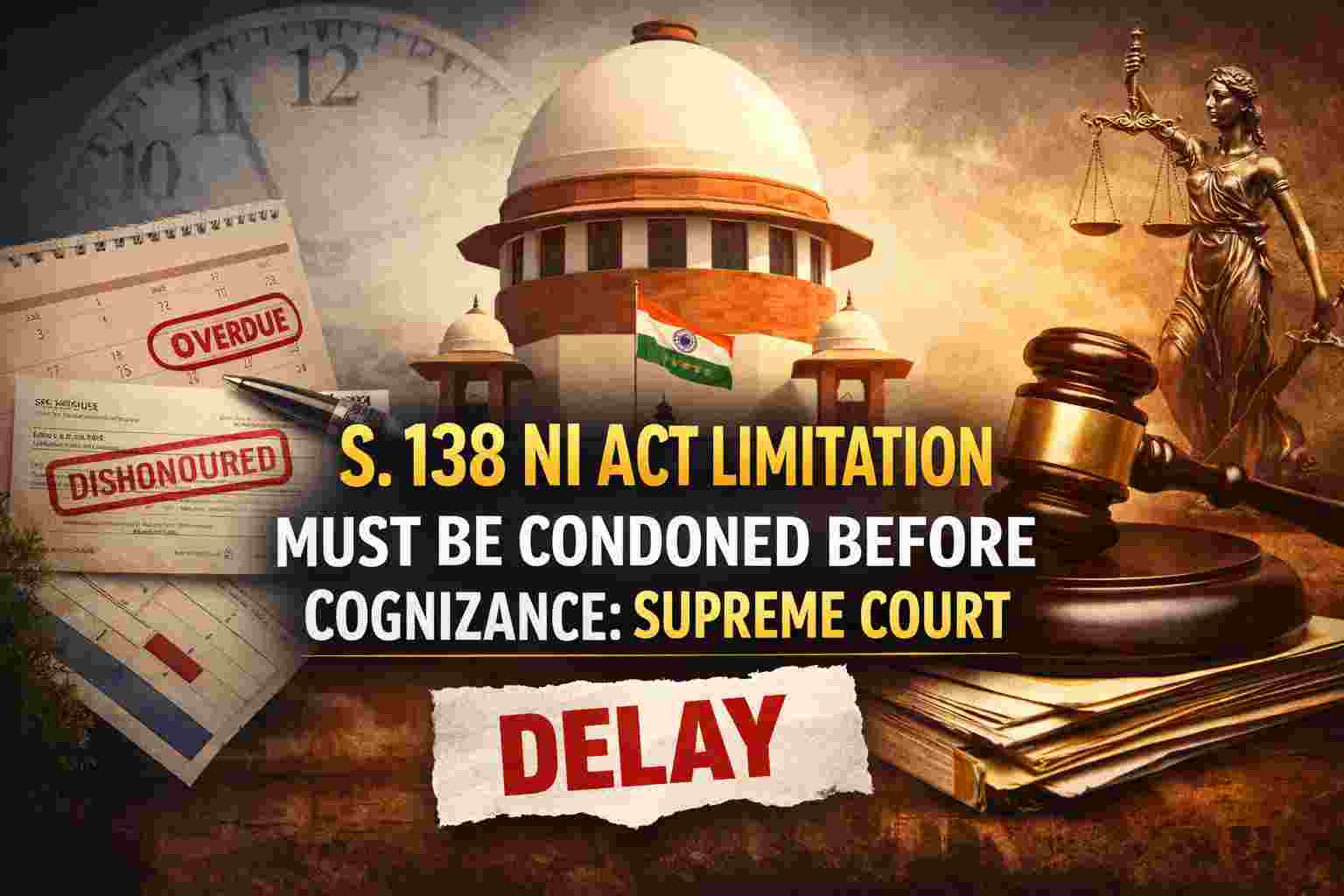 S. 138 NI Act Limitation Must Be Condoned Before Cognizance: Supreme Court