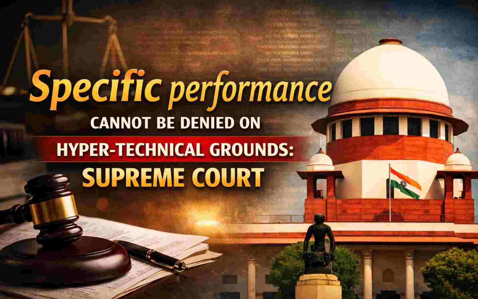 Specific performance cannot be denied on hyper-technical grounds